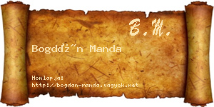 Bogdán Manda névjegykártya